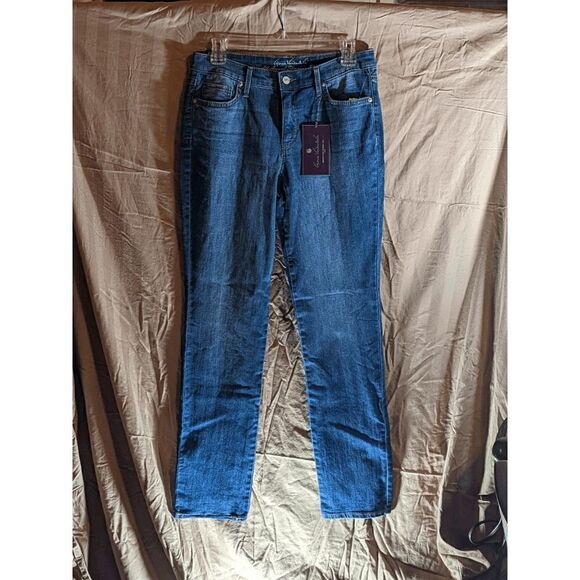 NWT Women's Gloria Vanderbilt Amanda Mid-Rise Straight Leg Jeans - Picture 1 of 6